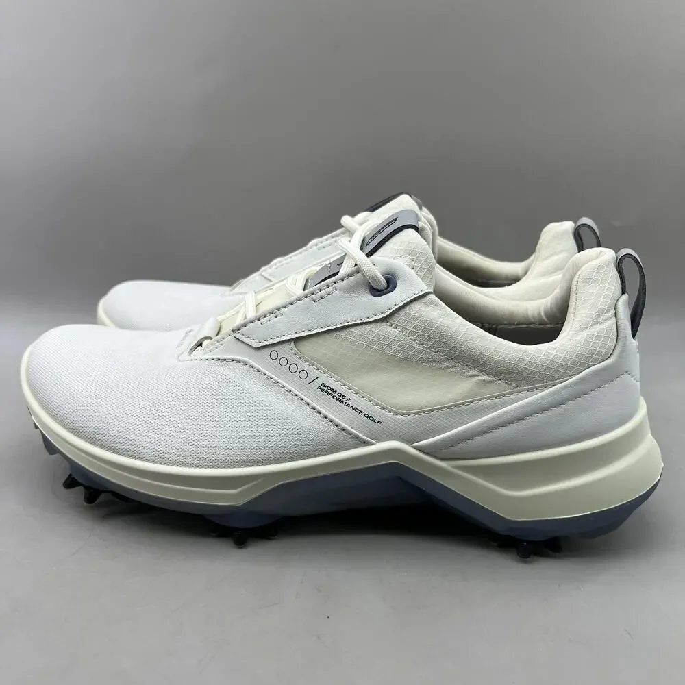 ECCO Biom G5 Gore-Tex Golf Shoes Women Size 7.5 White Comfort Spiked Sneakers